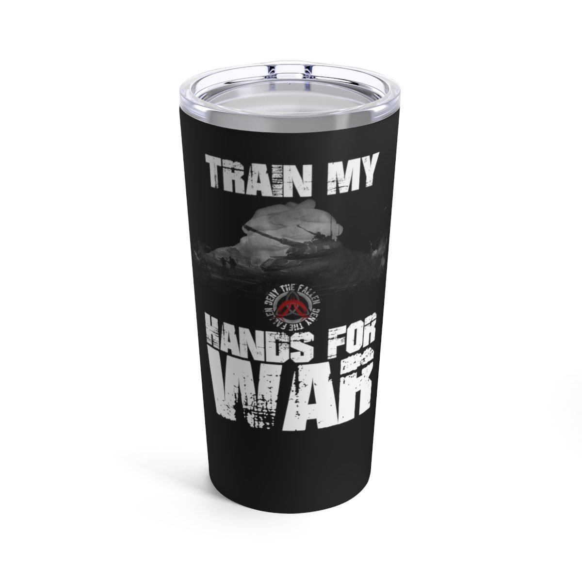 Deny The Fallen – Hands For War Black and White Version 20oz Stainless Steel Tumbler