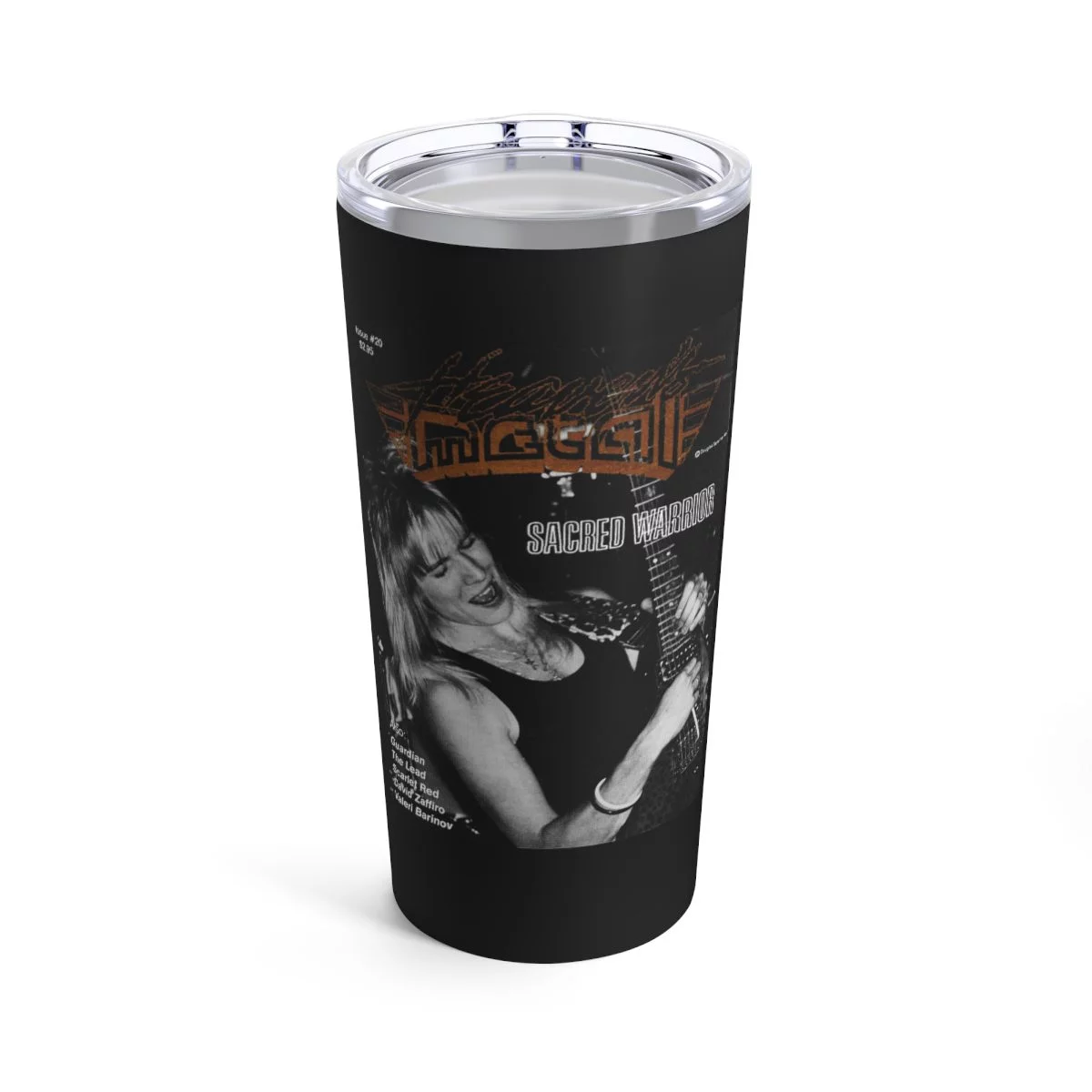 Heaven's Metal Magazine Issue 20 Bruce Swift of Sacred Warrior 20oz Stainless Steel Tumbler