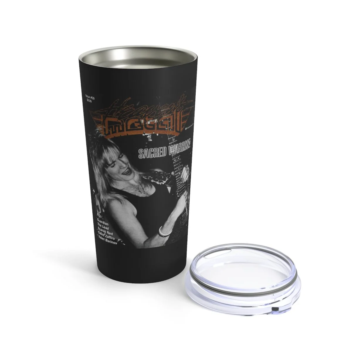 Heaven's Metal Magazine Issue 20 Bruce Swift of Sacred Warrior 20oz Stainless Steel Tumbler - Image 5