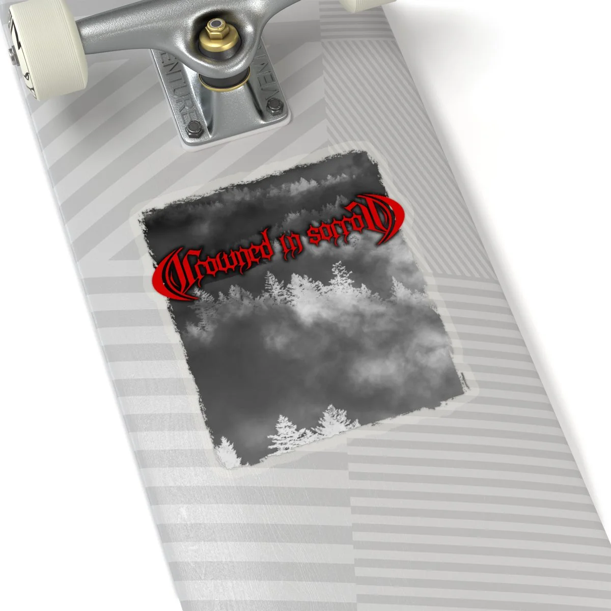 Crowned in Sorrow Fog Die Cut Stickers