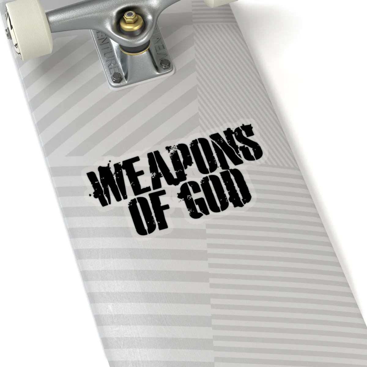 Weapons of God Black Logo Die Cut Stickers
