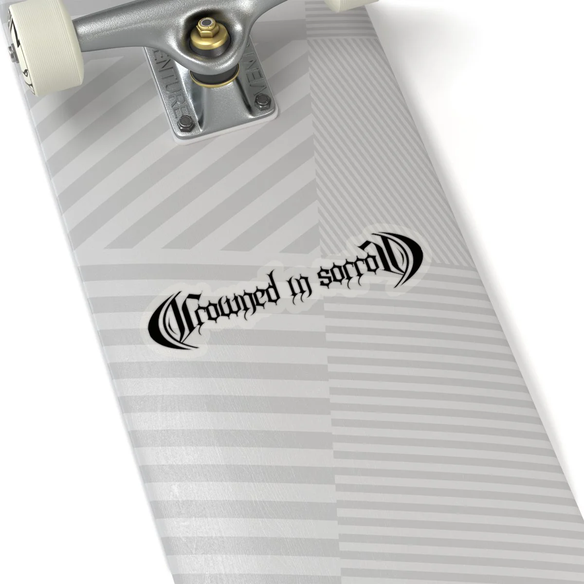 Crowned in Sorrow Black Logo Die Cut Stickers