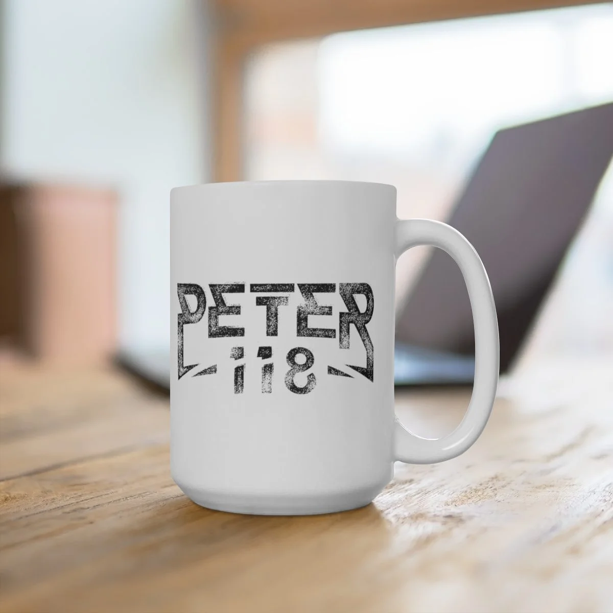 Peter118 Logo 15oz White Mug - Image 4