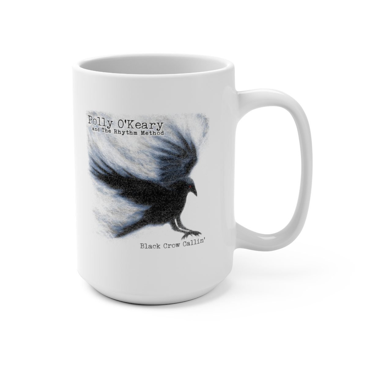 TSSutherland – Polly O’Keary Black Crow Callin 15oz White Mug