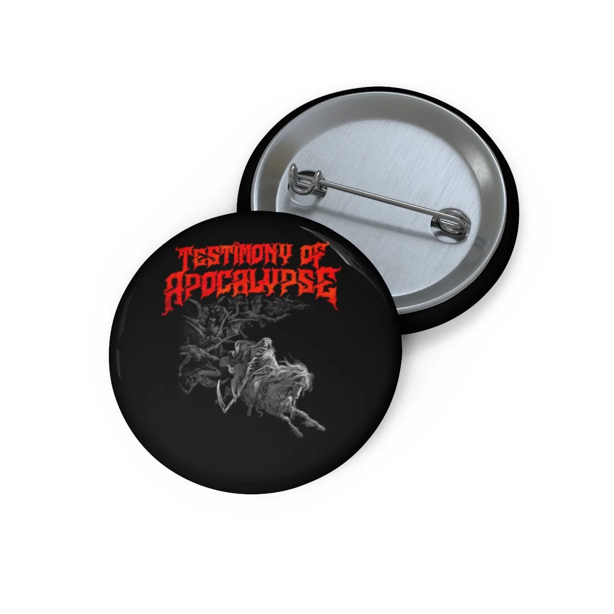 Testimony of Apocalypse - Deathly Visions Pin Buttons
