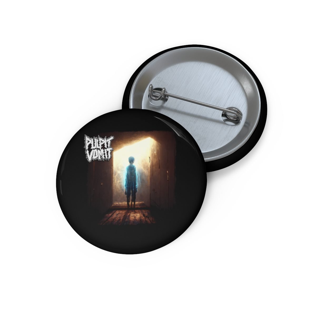Pulpit Vomit – Ghost In The Bedroom (The Charon Collective) Pin Buttons