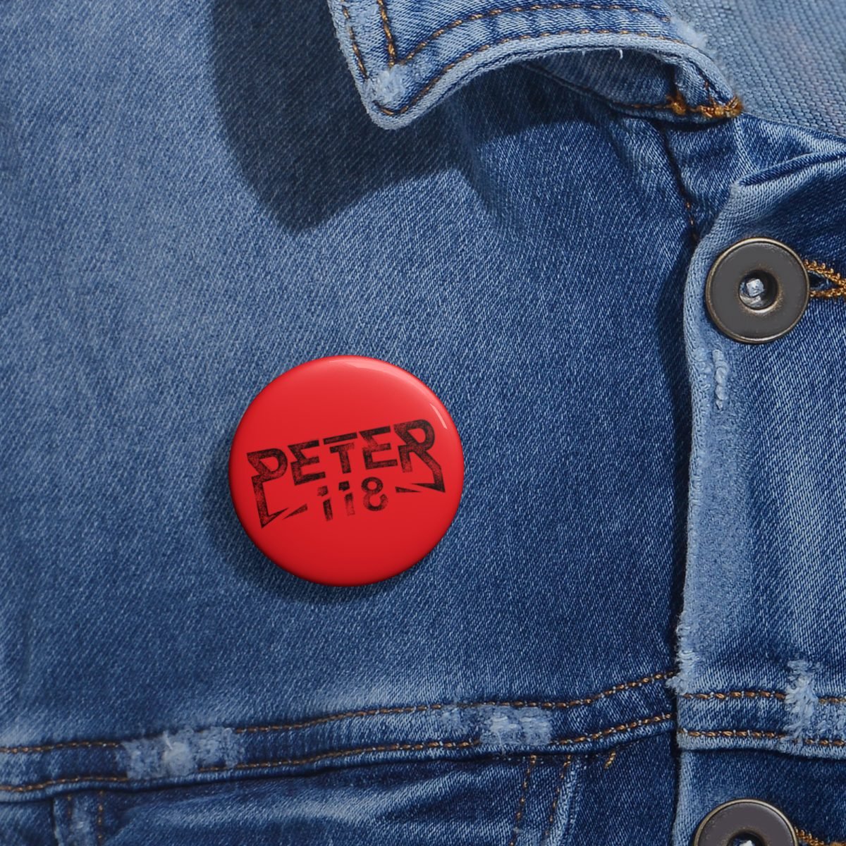 Peter118 Logo Pin Buttons (Red)