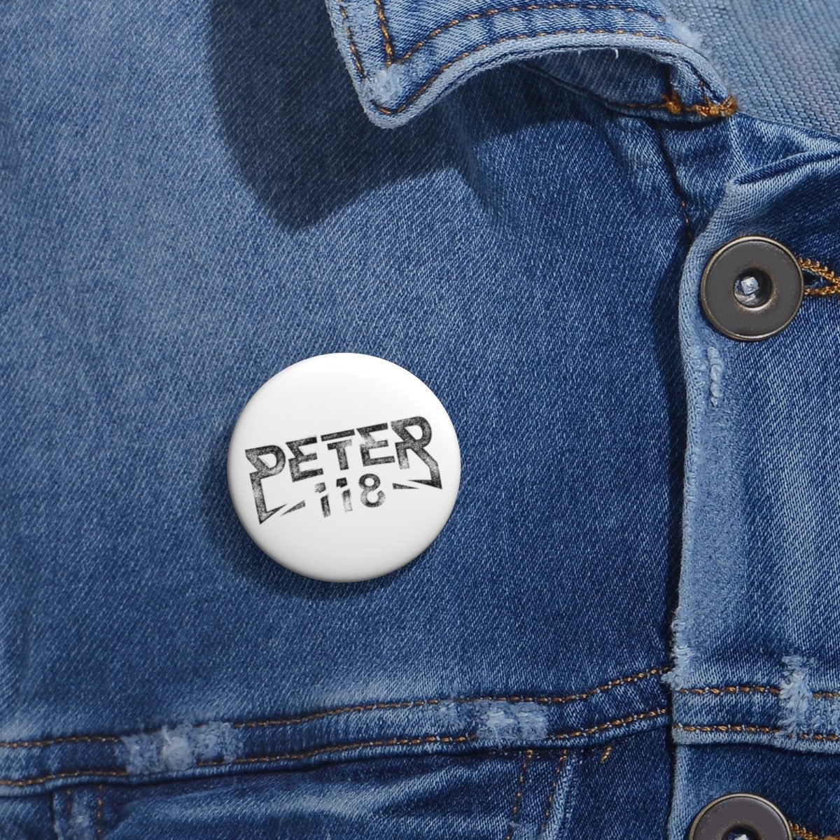 Peter118 Logo Pin Buttons (White)