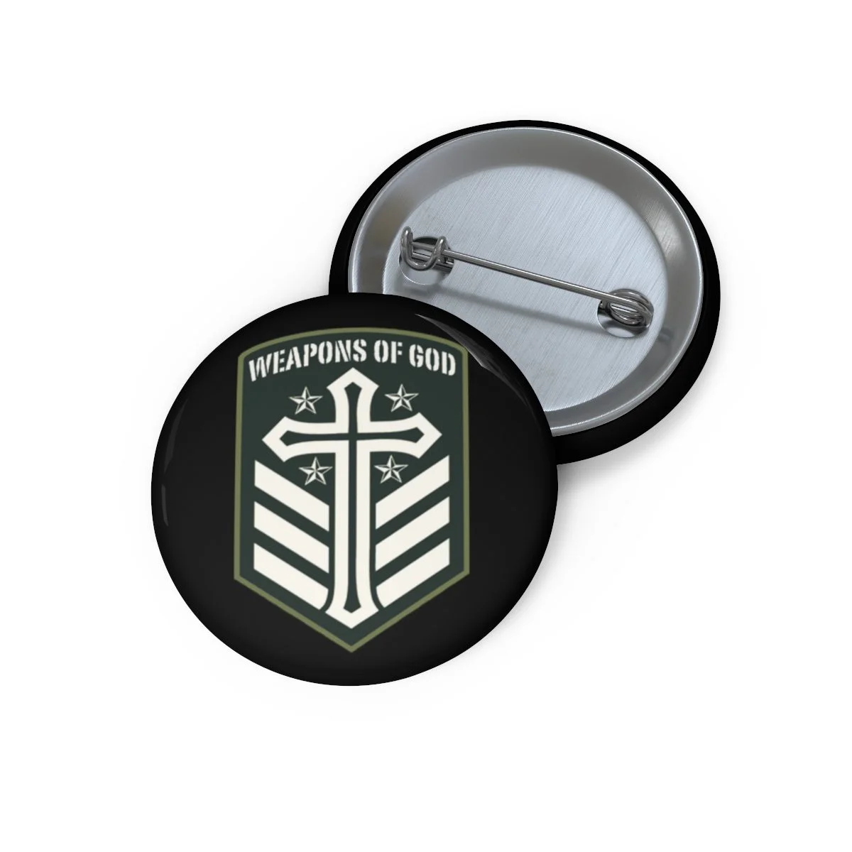 Weapons of God Emblem Pin Buttons