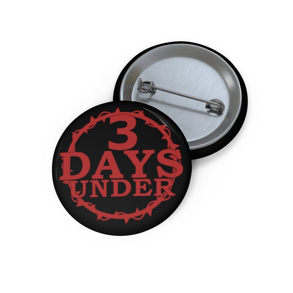 3 Days Under Logo Pin Buttons