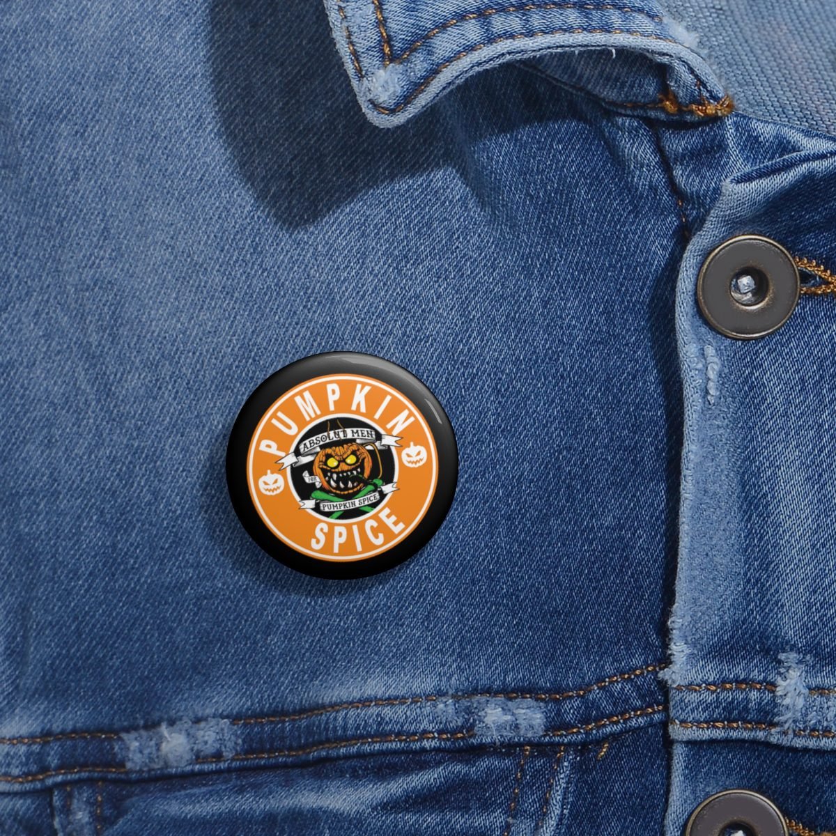 AMPS – Pumpkin Spice Logo Pin Buttons