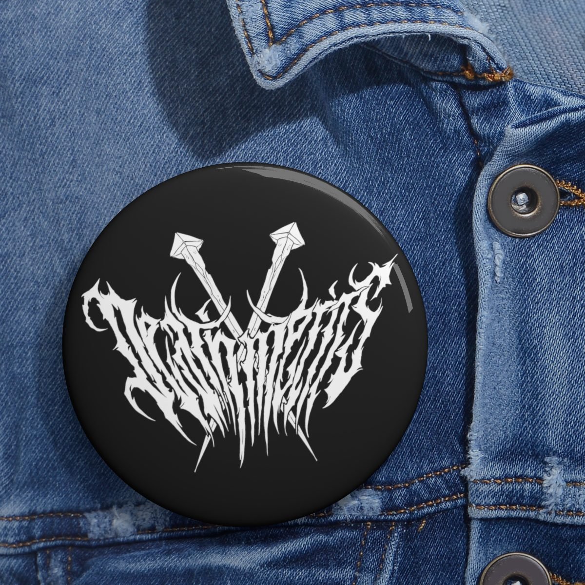 Deathmerits logo Pin Buttons