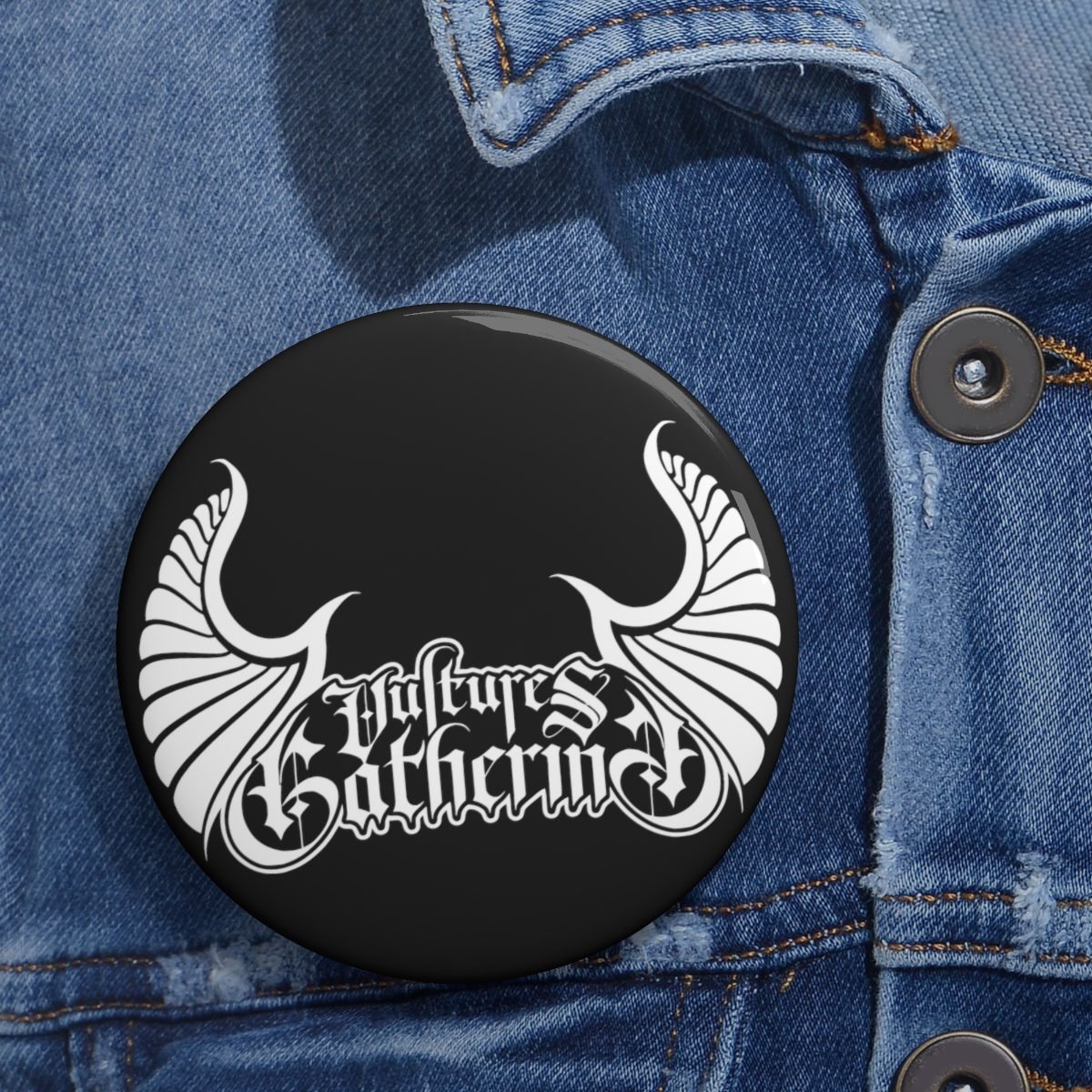 Vultures Gathering Pin Buttons