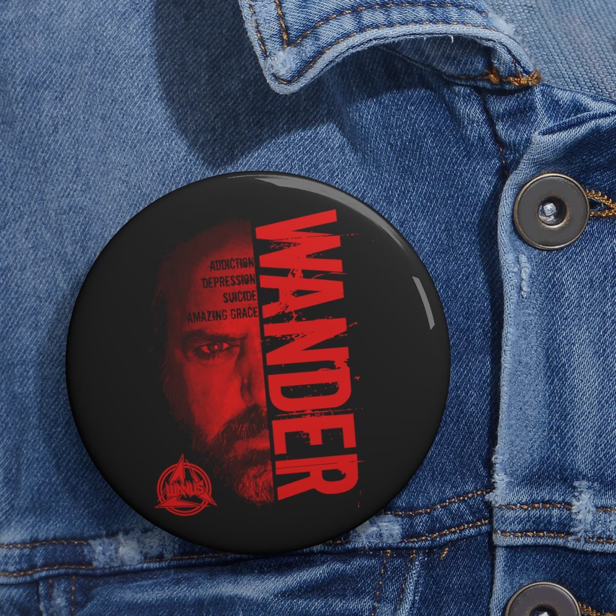 Wanus – Wander Red Pin Buttons