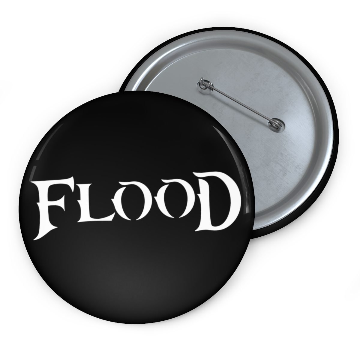 FLOOD Logo Black Pin Buttons