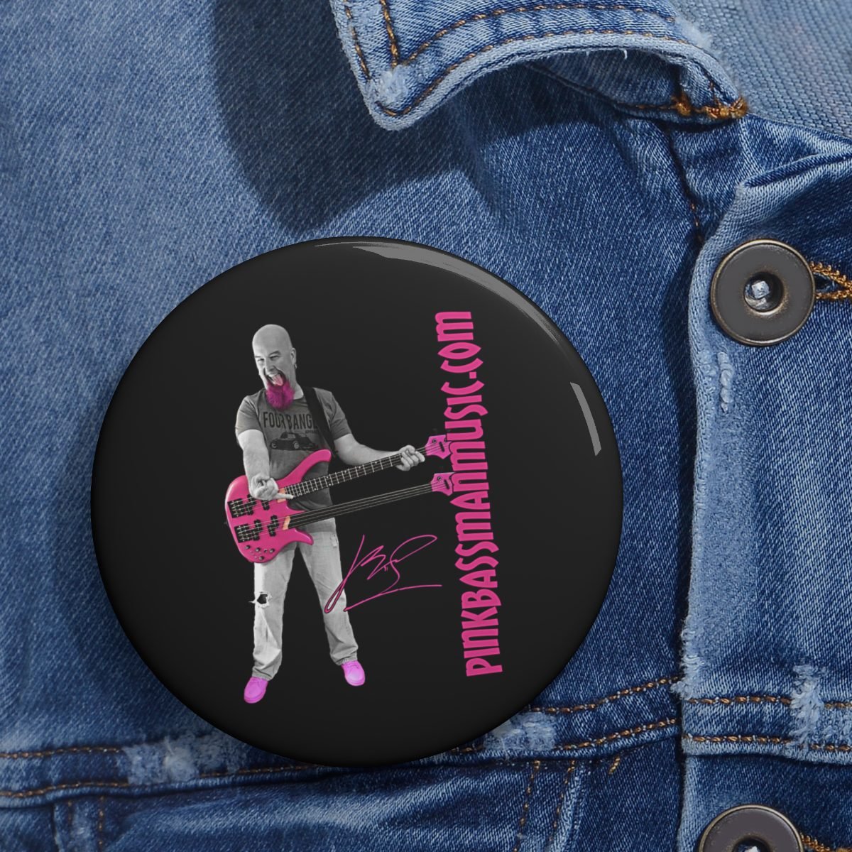 PinkBassMan Pin Buttons