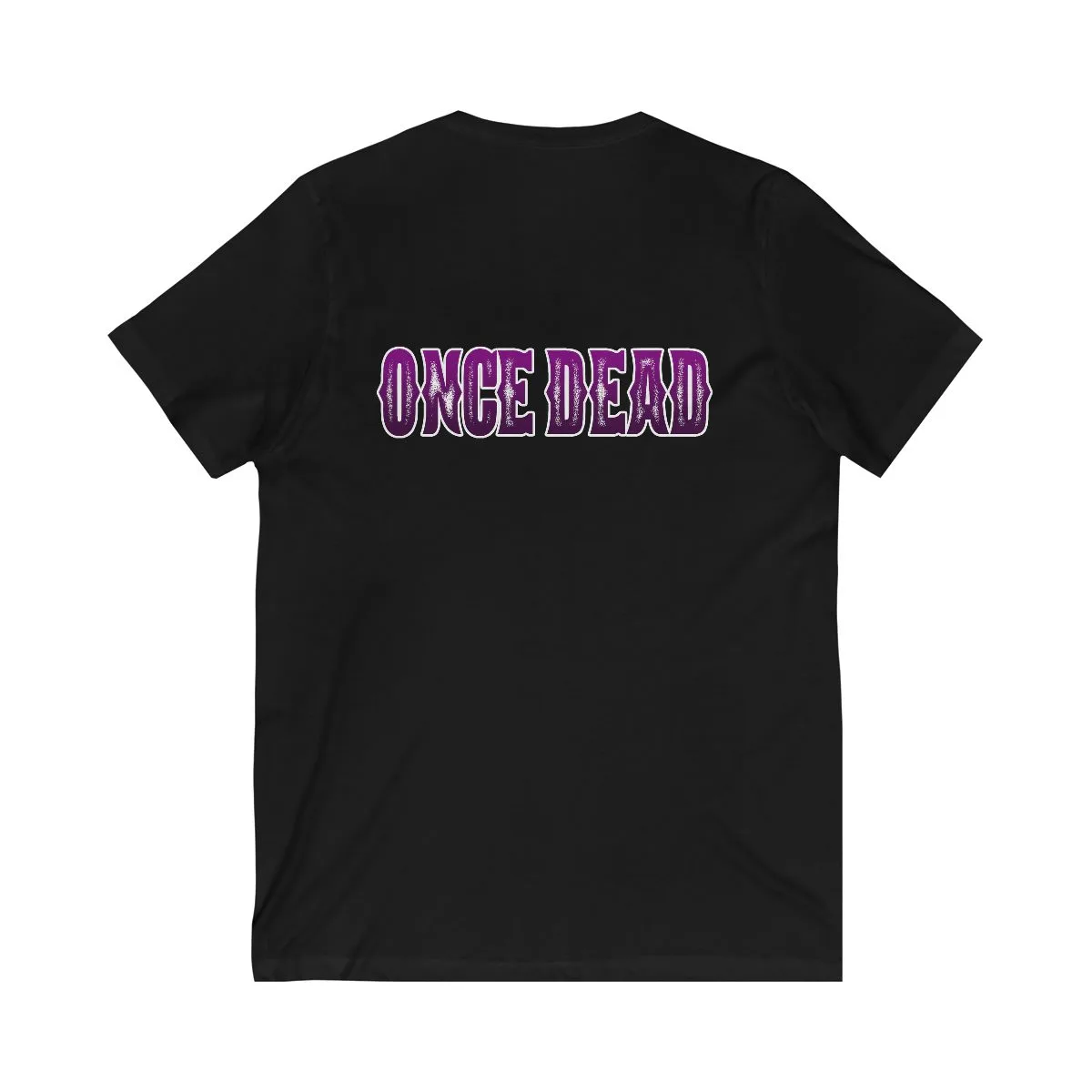 Once Dead - Ghost Tribe Logo Short Sleeve V-Neck Tee - Image 2