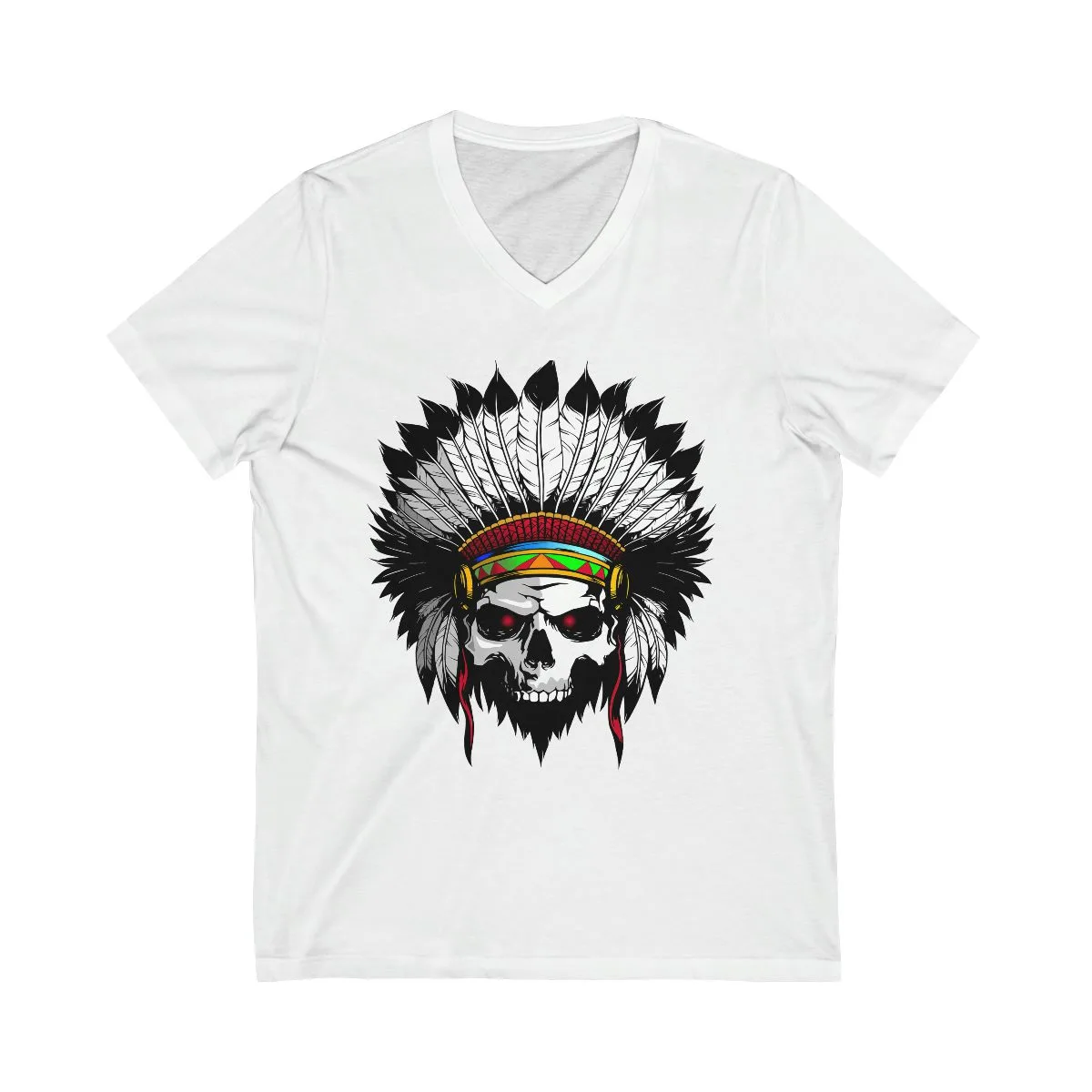 Once Dead Warrior Chief Short Sleeve V-Neck Tee