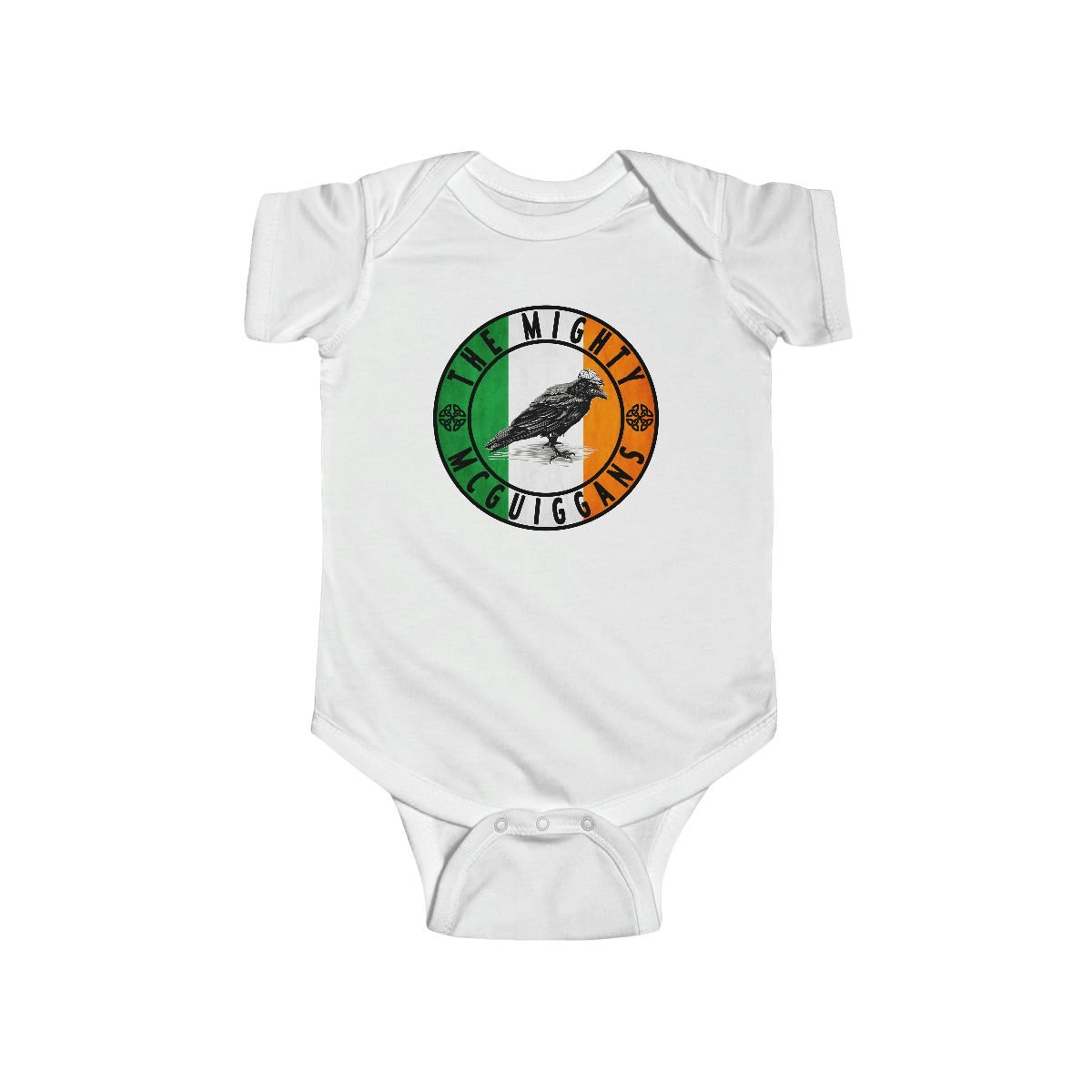 The Mighty McGuiggans Irish Flag Infant Fine Jersey Bodysuit