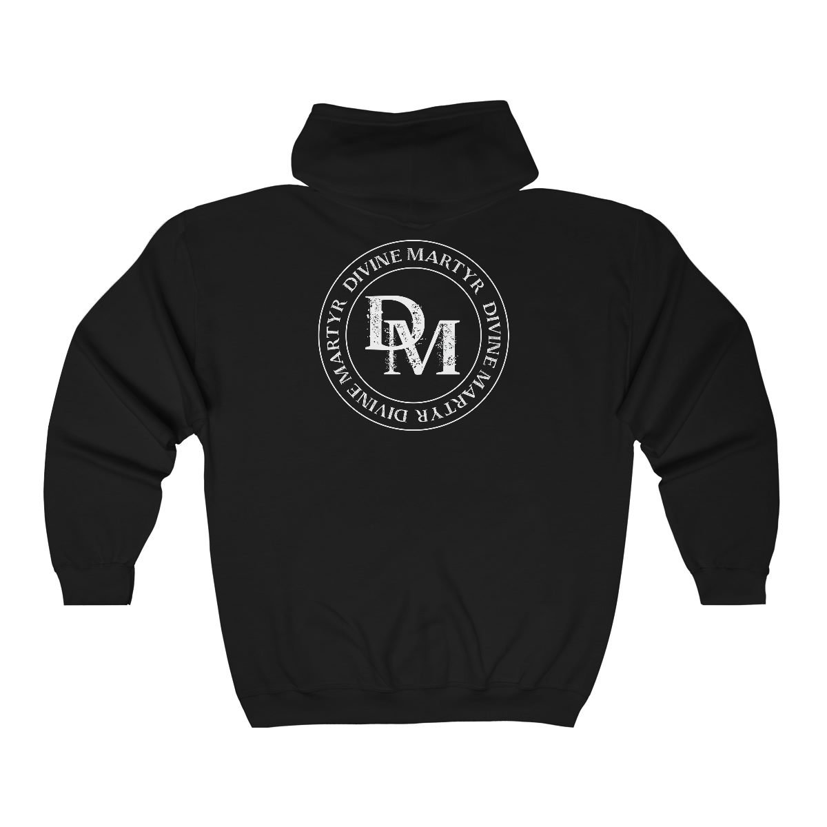Divine Martyr Logo and Circle Full Zip Hooded Sweatshirt
