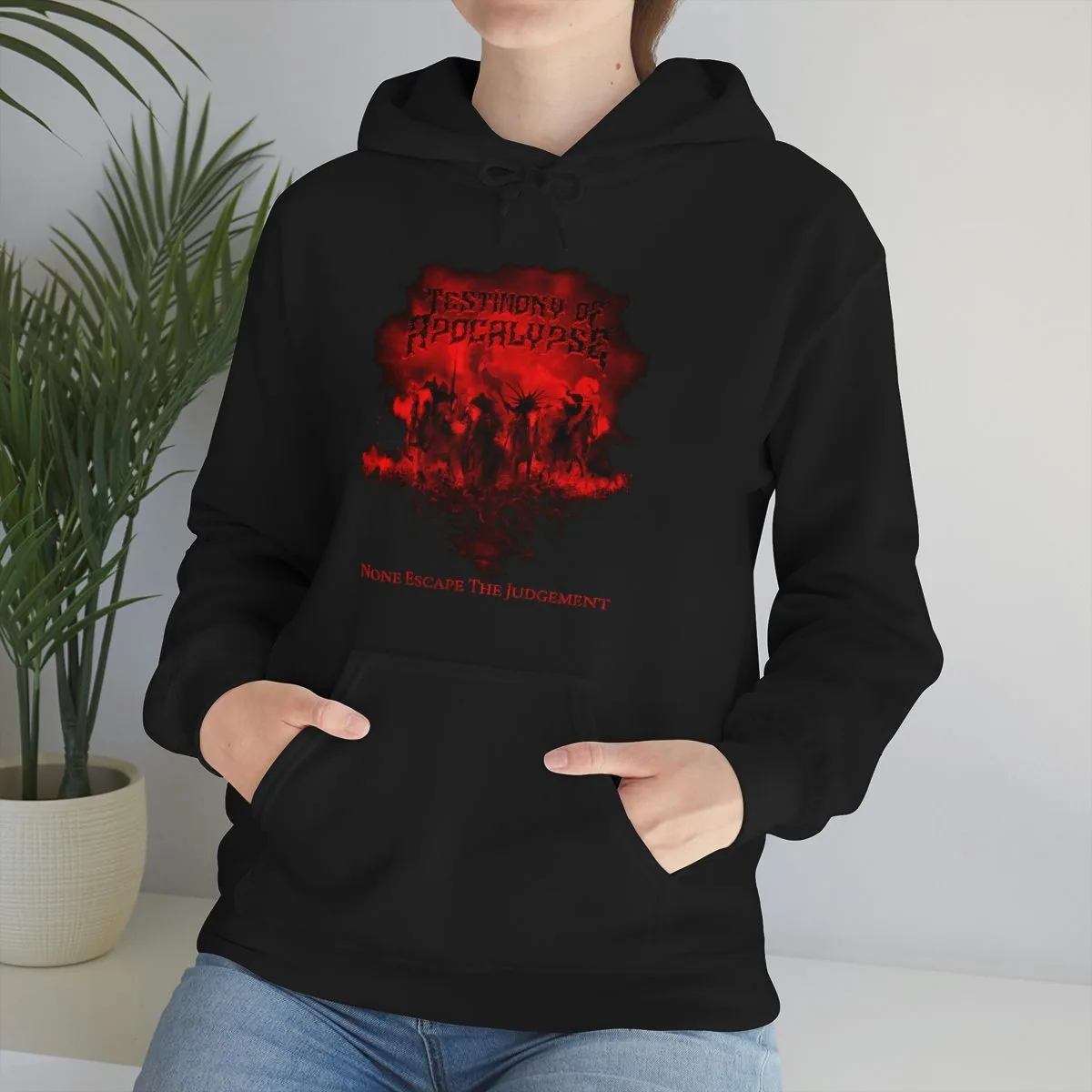 Testimony of Apocalypse - None Escape The Judgement Pullover Hooded Sweatshirt 185MD