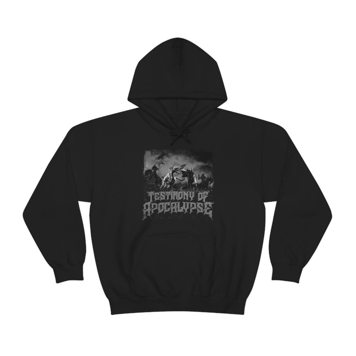 Testimony of Apocalypse Black and White Pullover Hooded Sweatshirt 185MD