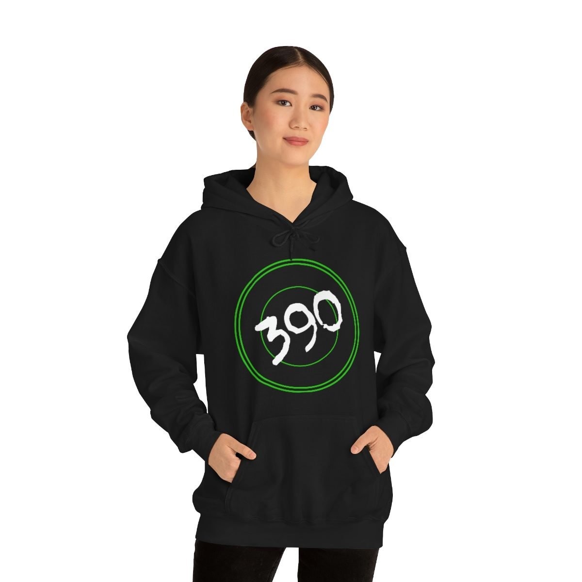 390 Logo Pullover Hooded Sweatshirt