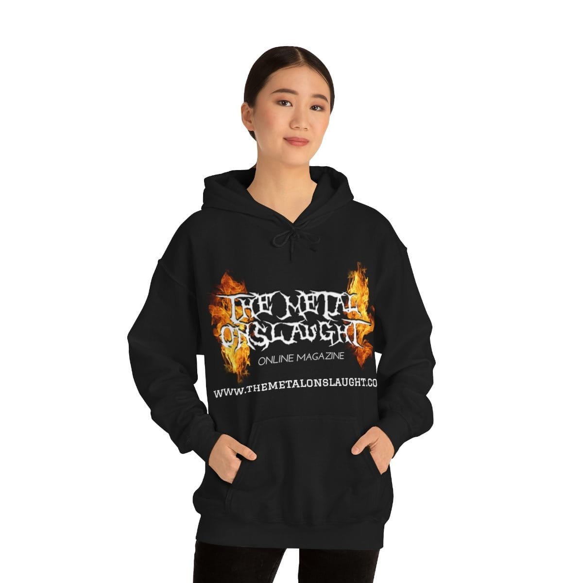 The Metal Onslaught Online Magazine Pullover Hooded Sweatshirt - Image 2