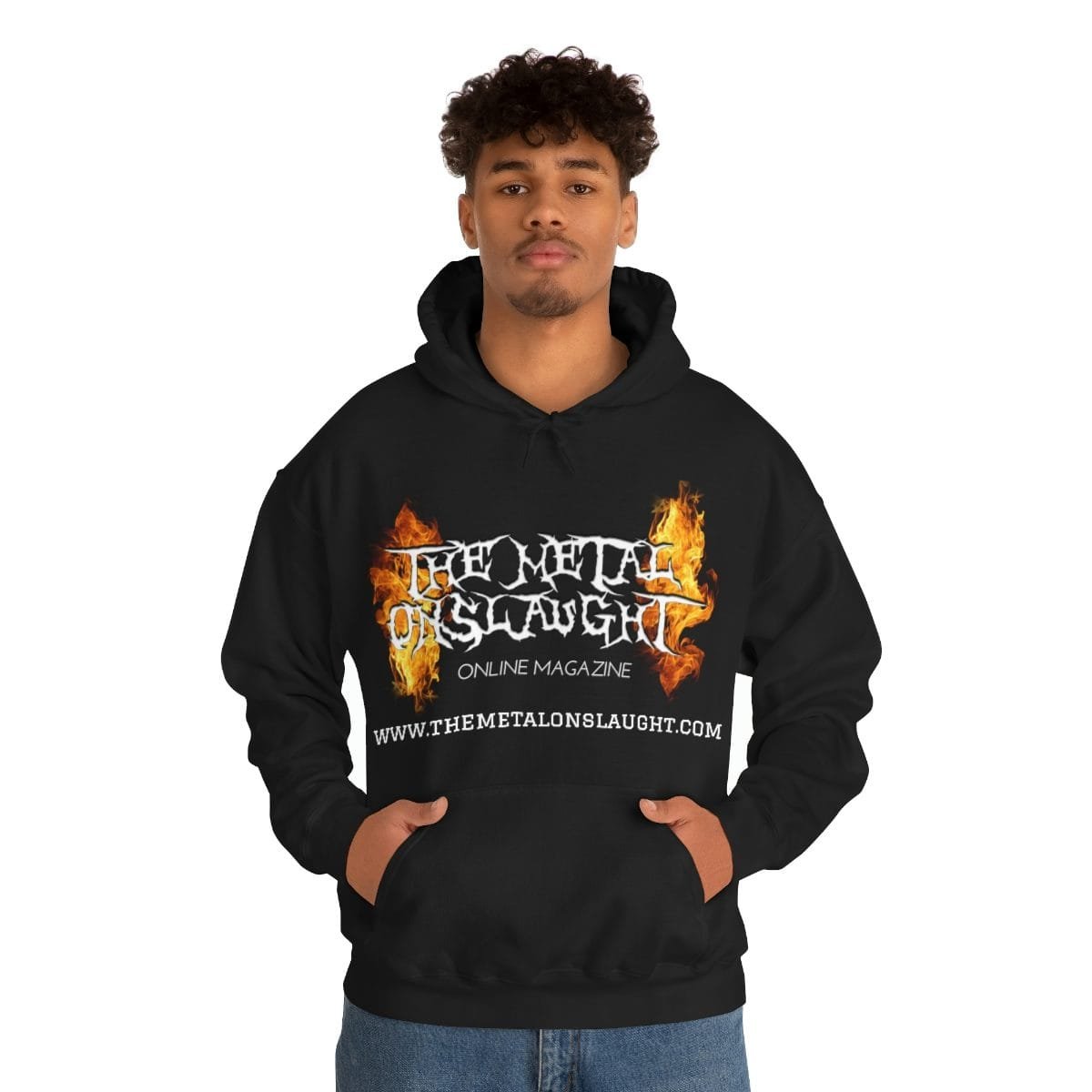 The Metal Onslaught Online Magazine Pullover Hooded Sweatshirt - Image 3