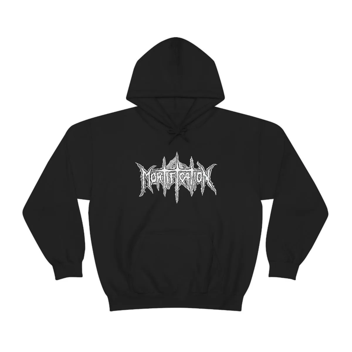 Mortification Total Thrashing Death (White) Pullover Hooded Sweatshirt