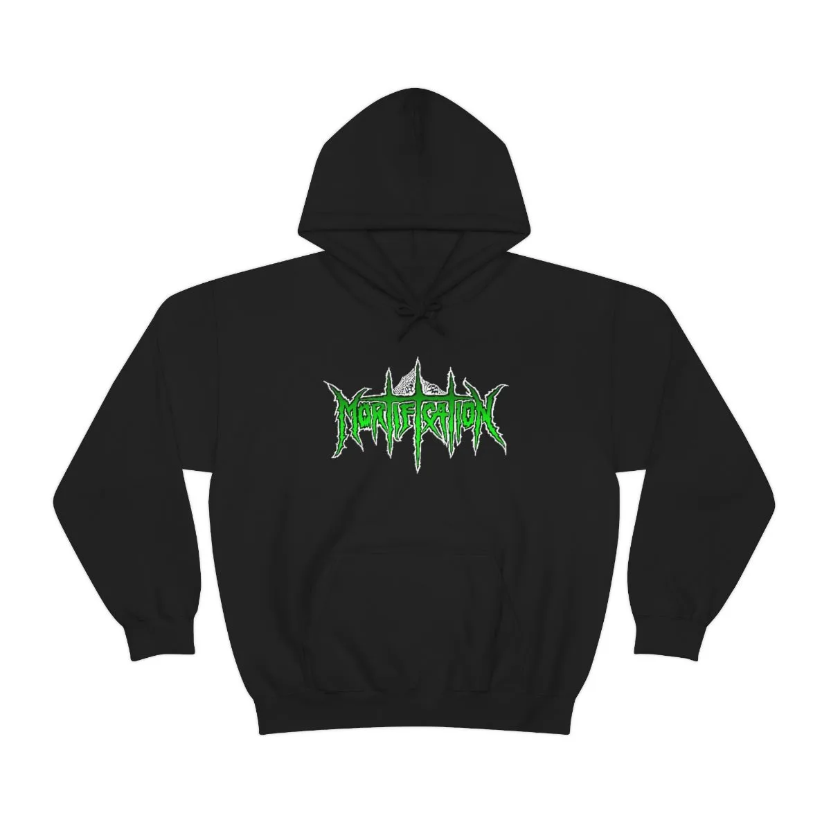 Mortification Total Thrashing Death (Green) Pullover Hooded Sweatshirt