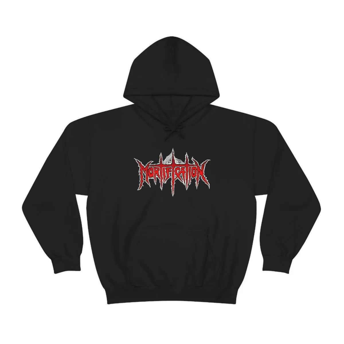 Mortification Total Thrashing Death (Red) Pullover Hooded Sweatshirt