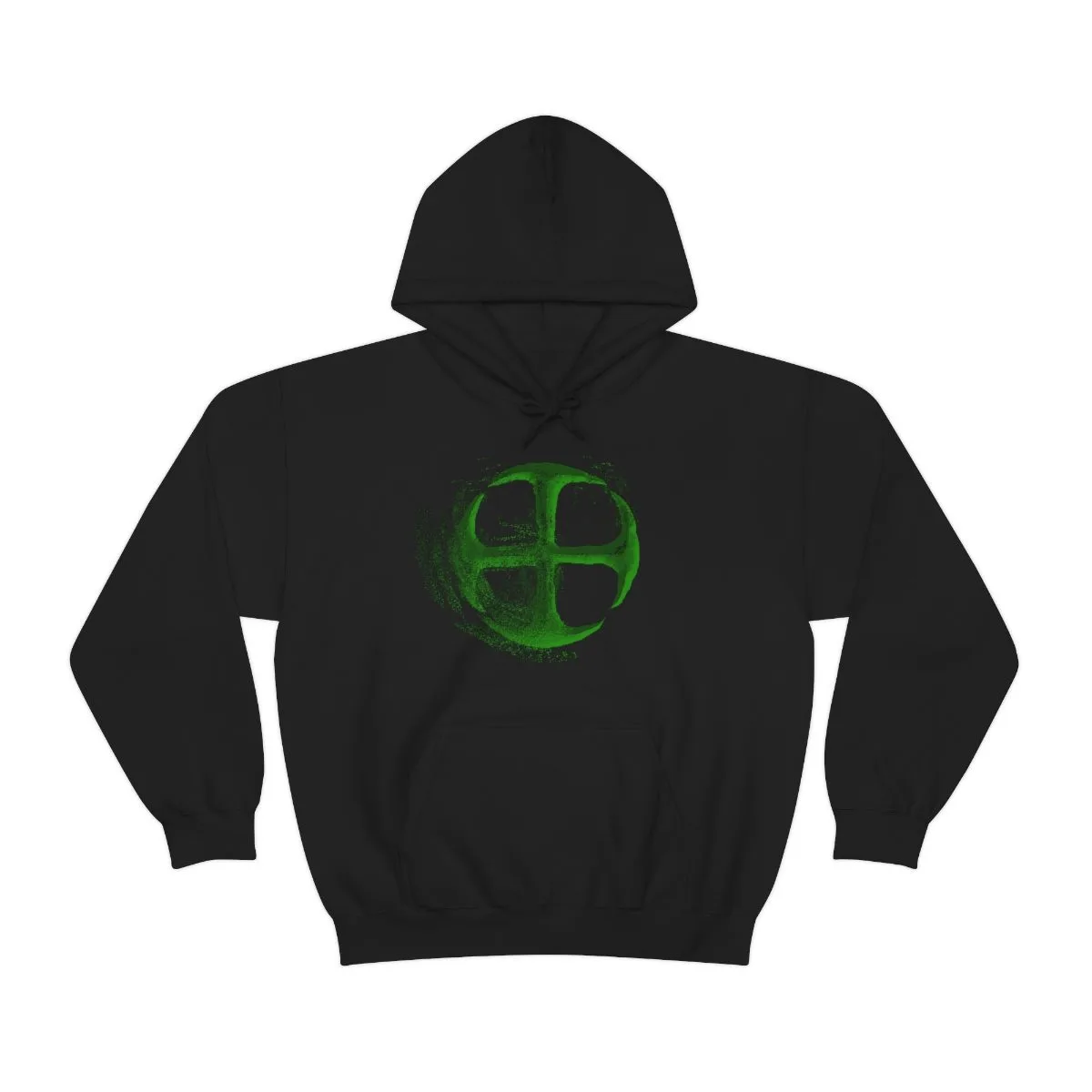 Deliverance Disintegrating Cross Green Pullover Hooded Sweatshirt (2-sided)
