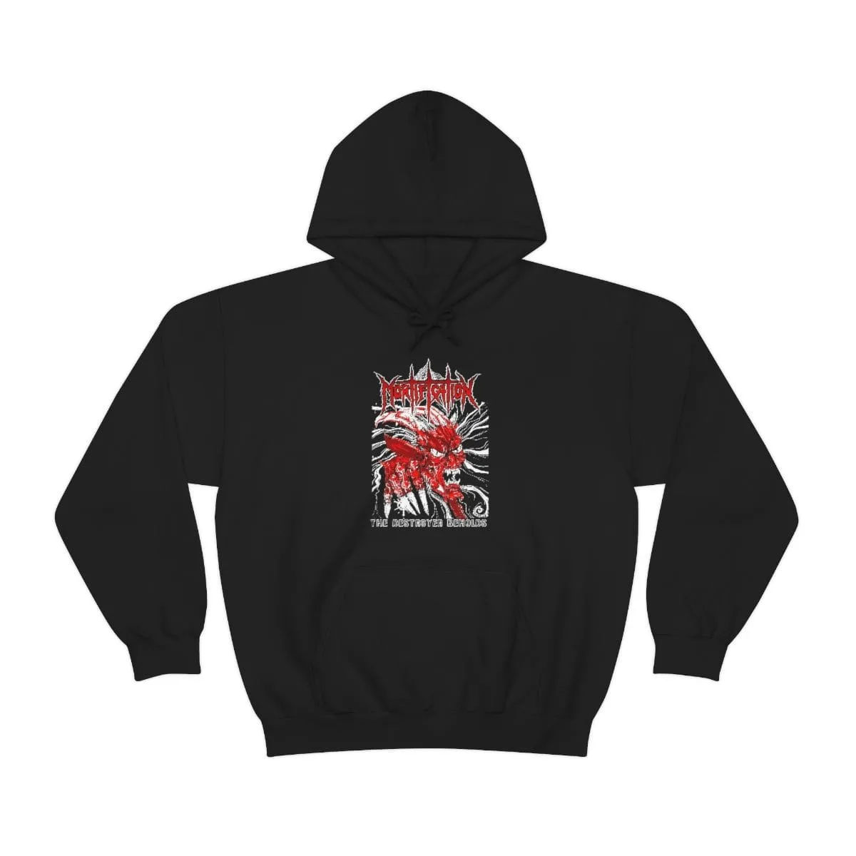 Mortification The Destroyer Beholds (Red) Pullover Hooded Sweatshirt