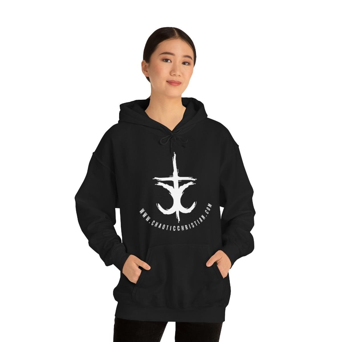 The Chaotic Christian - Cross Pullover Hooded Sweatshirt - Image 2
