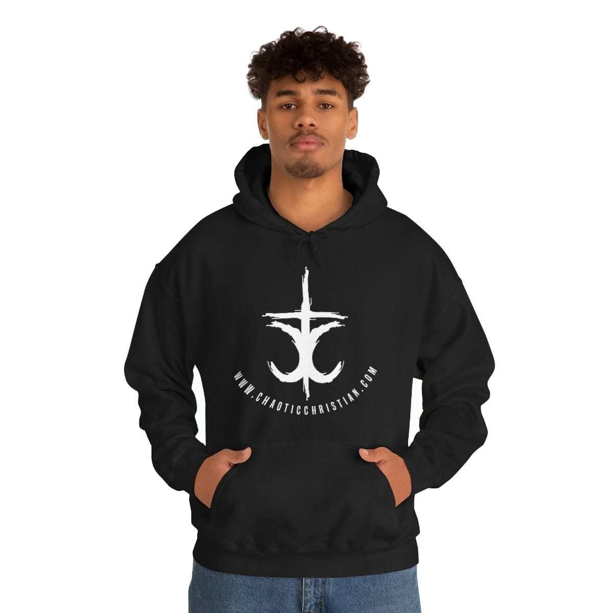 The Chaotic Christian - Cross Pullover Hooded Sweatshirt - Image 3