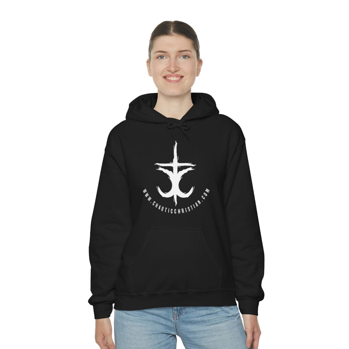 The Chaotic Christian - Cross Pullover Hooded Sweatshirt - Image 4