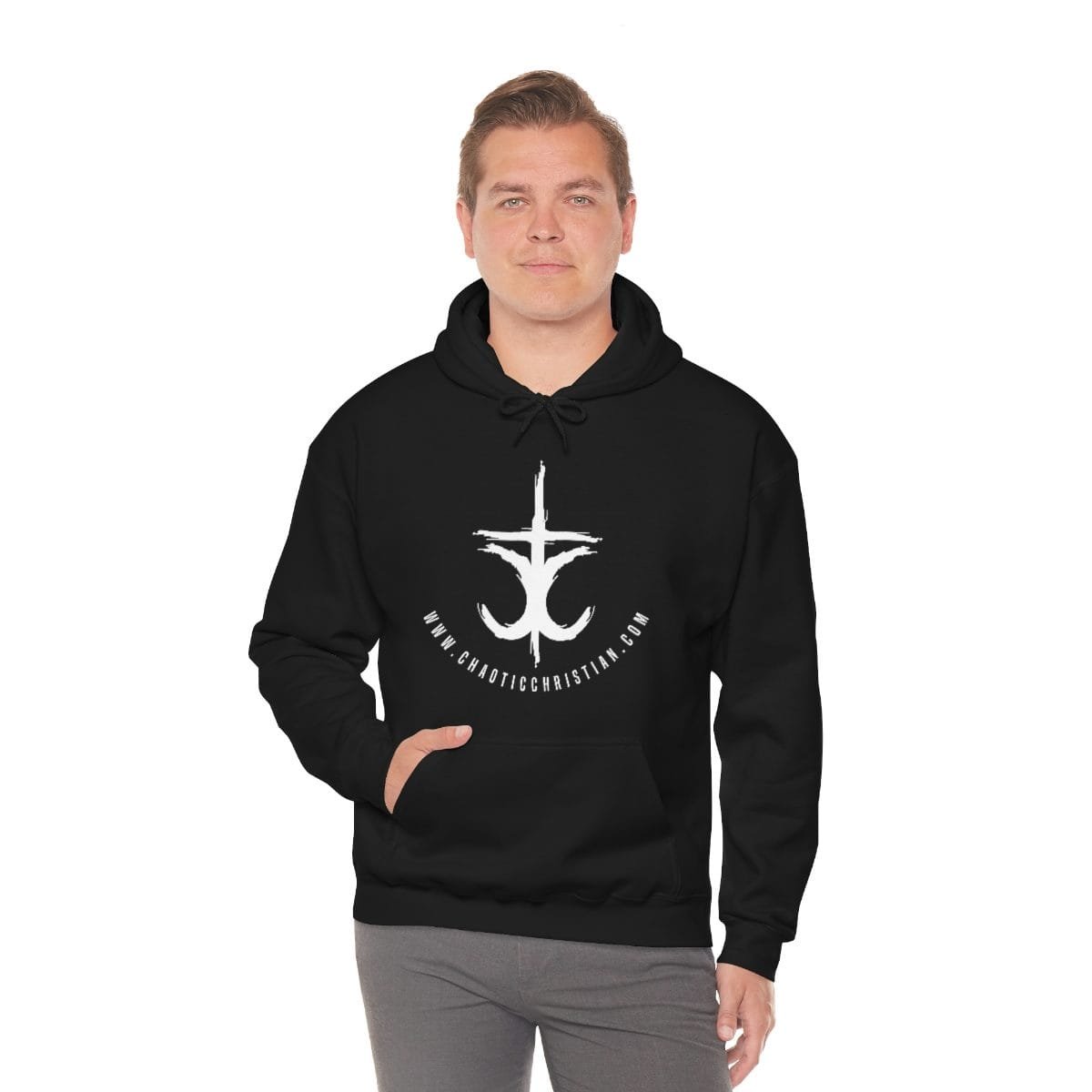 The Chaotic Christian - Cross Pullover Hooded Sweatshirt - Image 5