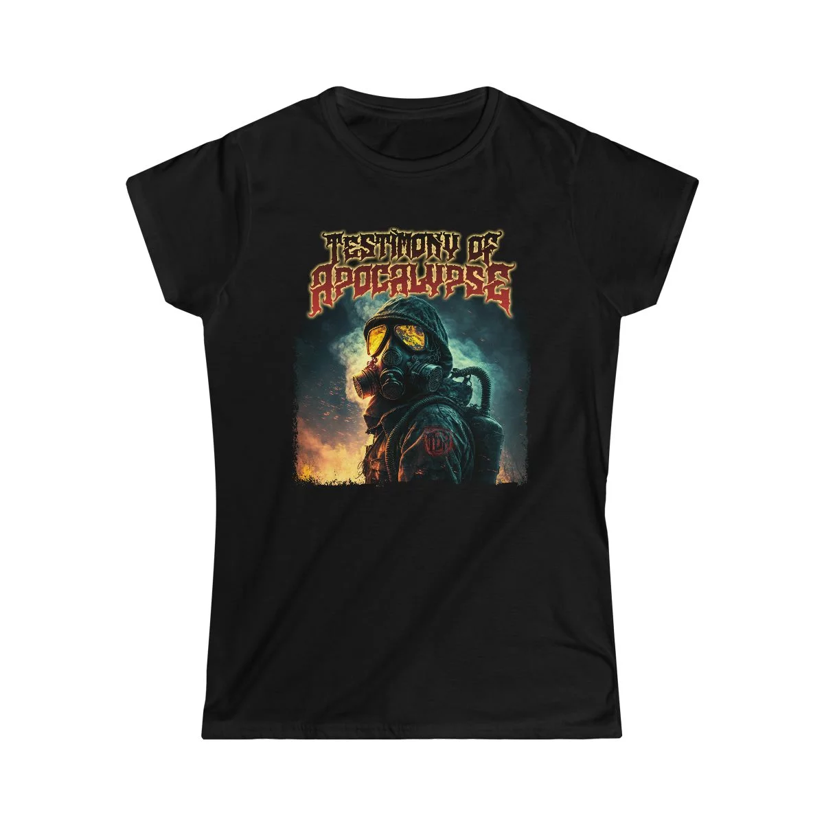 Testimony of Apocalypse Gas Mask Women's Short Sleeve Tshirt