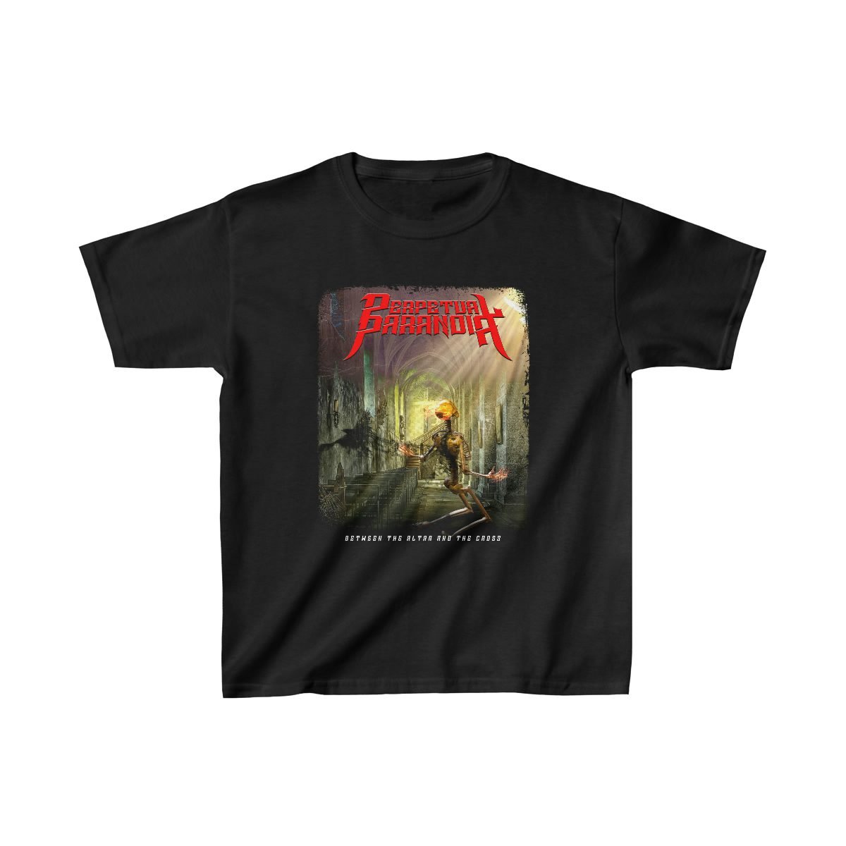 Perpetual Paranoia – Between the Altar And the Cross Heavy Cotton Tshirt 5000B
