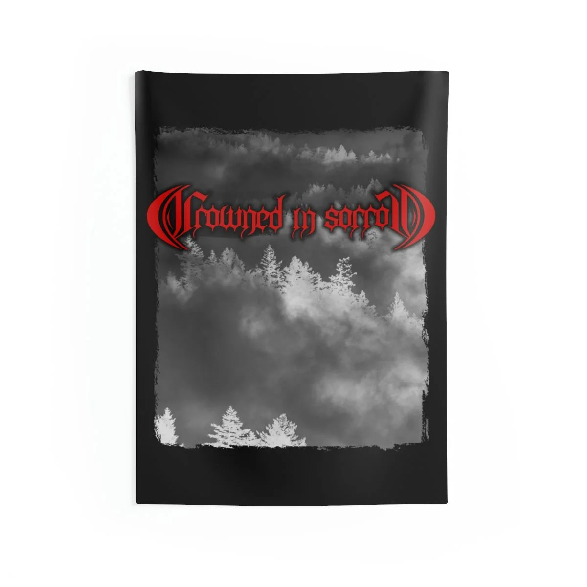 Crowned In Sorrow Fog Indoor Wall Tapestries