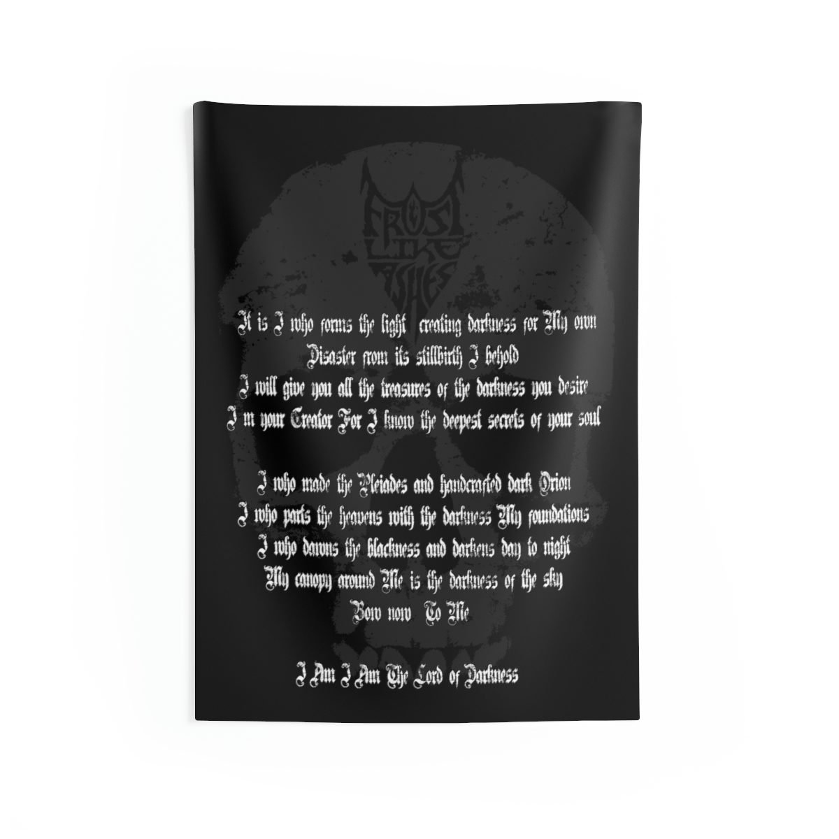 Frost Like Ashes Lord of Darkness Lyrics Indoor Wall Tapestries