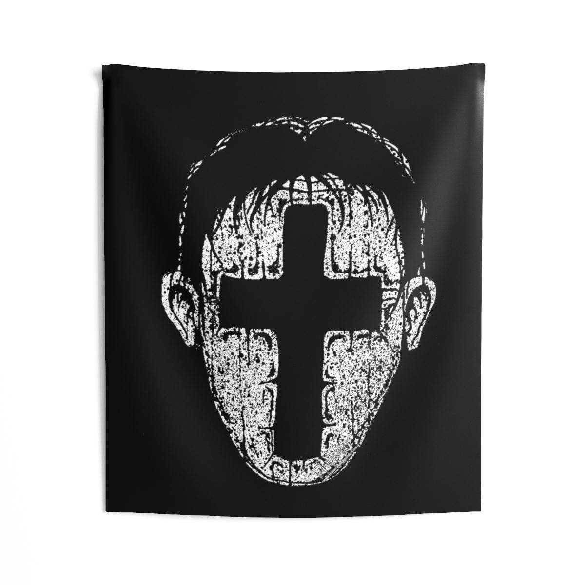 Cross Face by The Wounded Society Indoor Wall Tapestries - Image 2