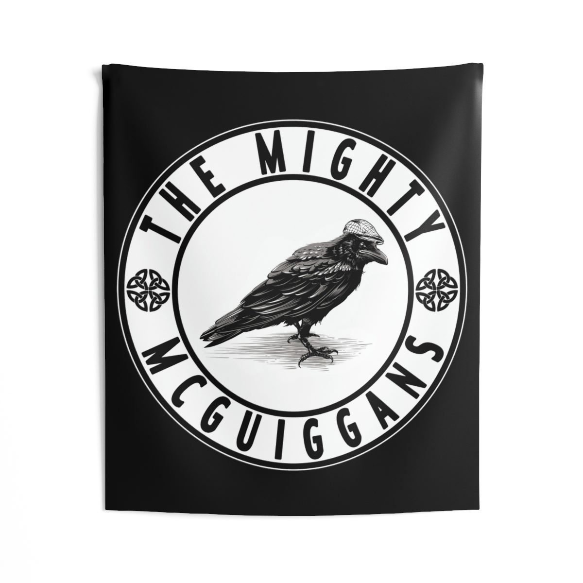 The Mighty McGuiggans BW Logo Indoor Wall Tapestries