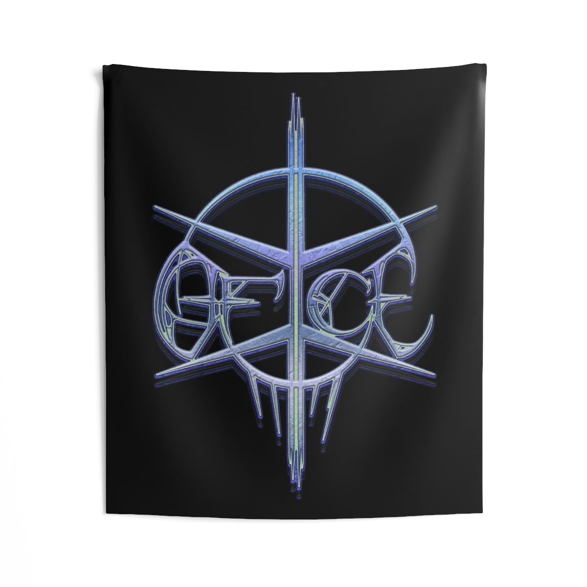 Of Ice Blue Logo Indoor Wall Tapestries