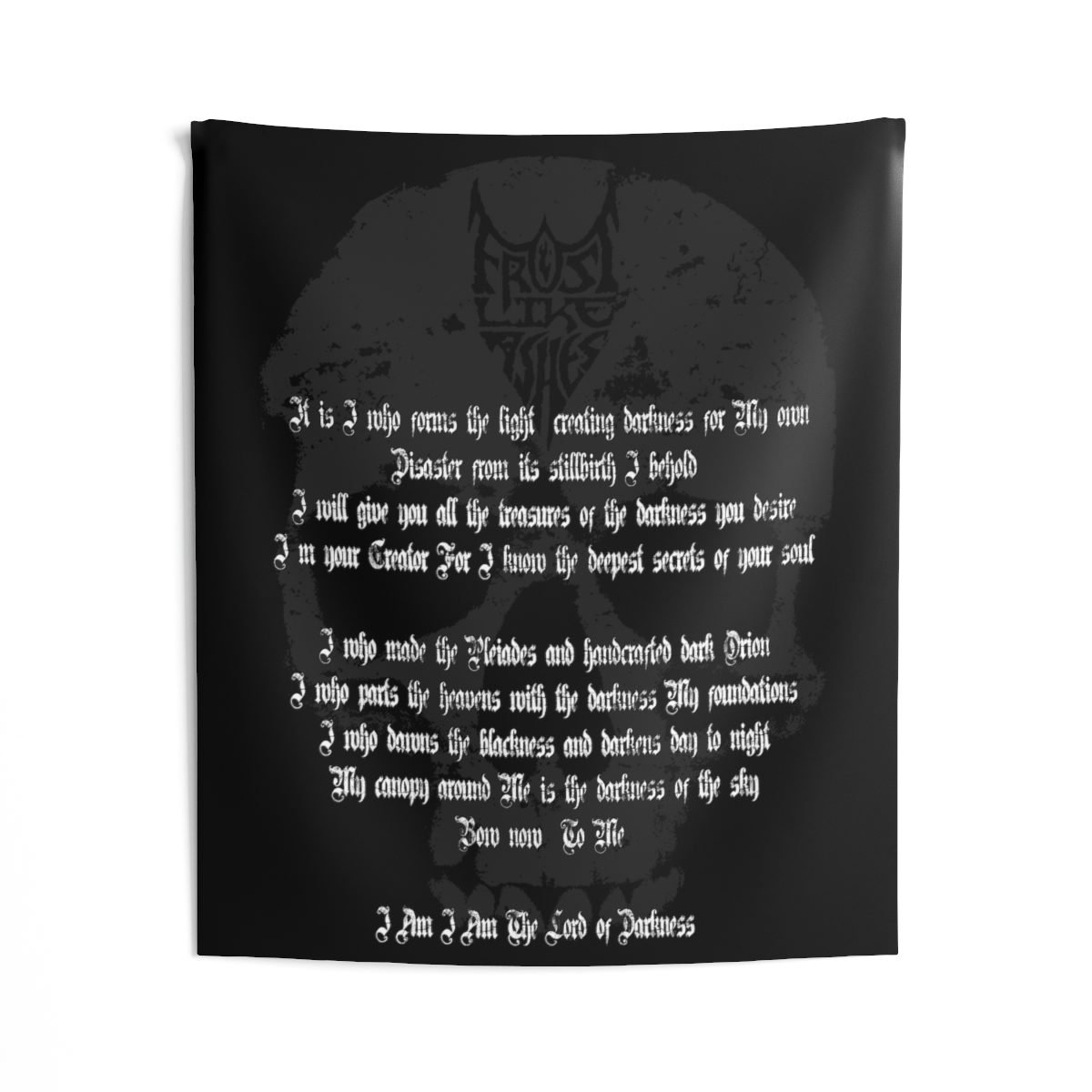 Frost Like Ashes Lord of Darkness Lyrics Indoor Wall Tapestries