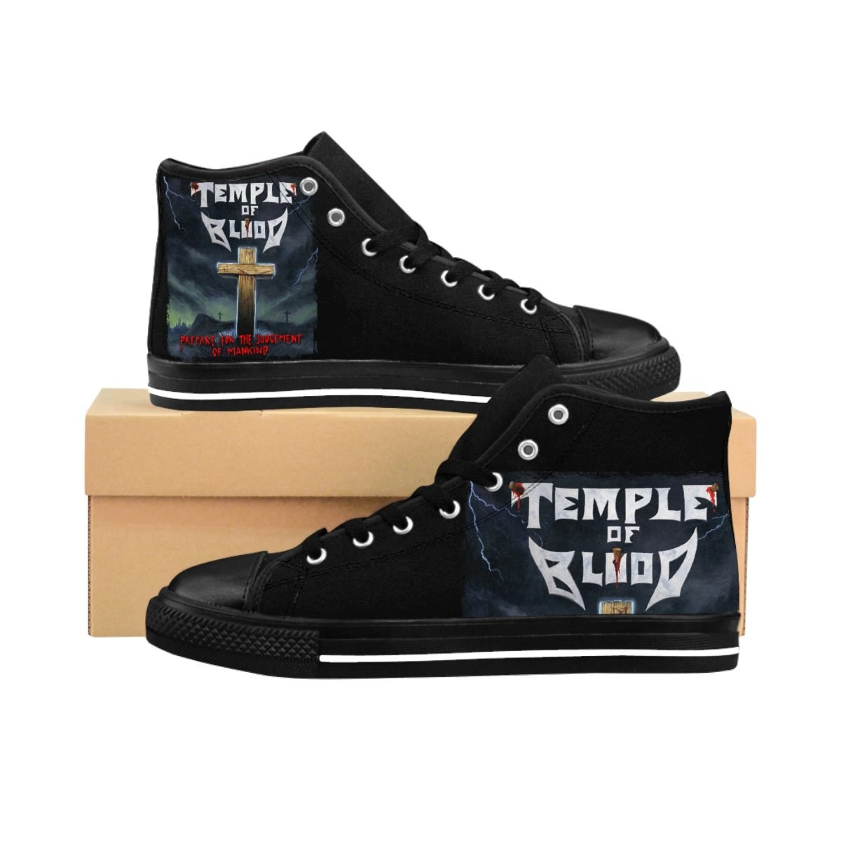 Temple of Blood – Prepare for the Judgment of Mankind Men’s High-top Sneakers