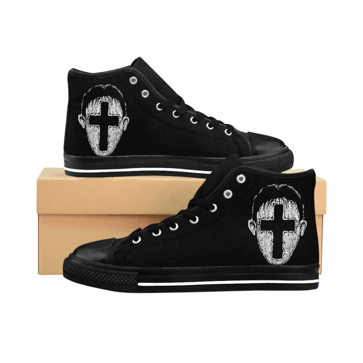 Cross Face Men's High-top Sneakers