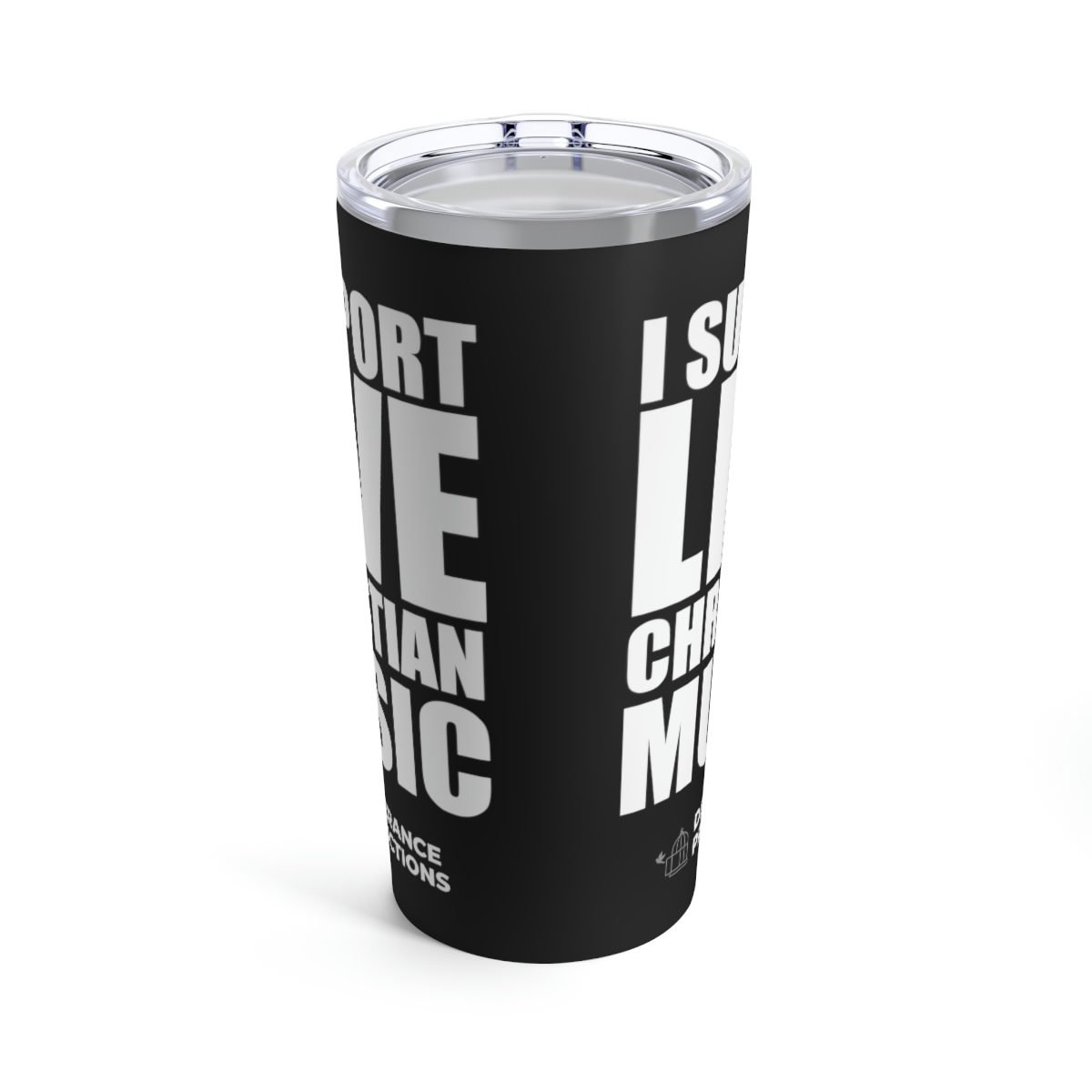 Deliverance Productions – I Support Live Christian Music 20 oz Stainless Steel Tumbler