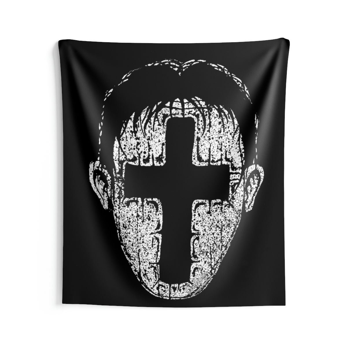 Cross Face by The Wounded Society Indoor Wall Tapestries - Image 3